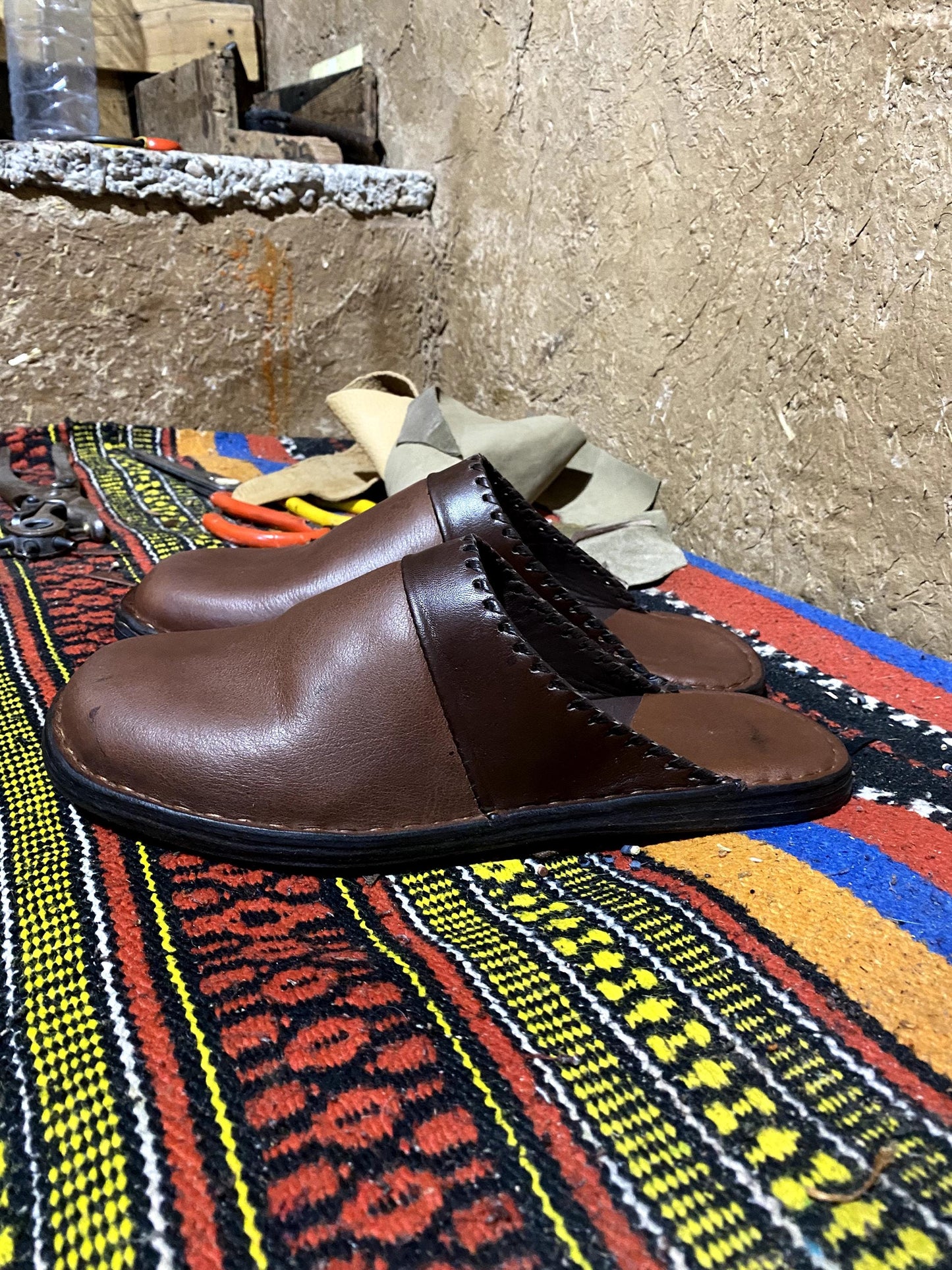 Custom Handmade Leather Sabot – Leather Sabot, Berber Leather Sabot, Comfortable Sabot