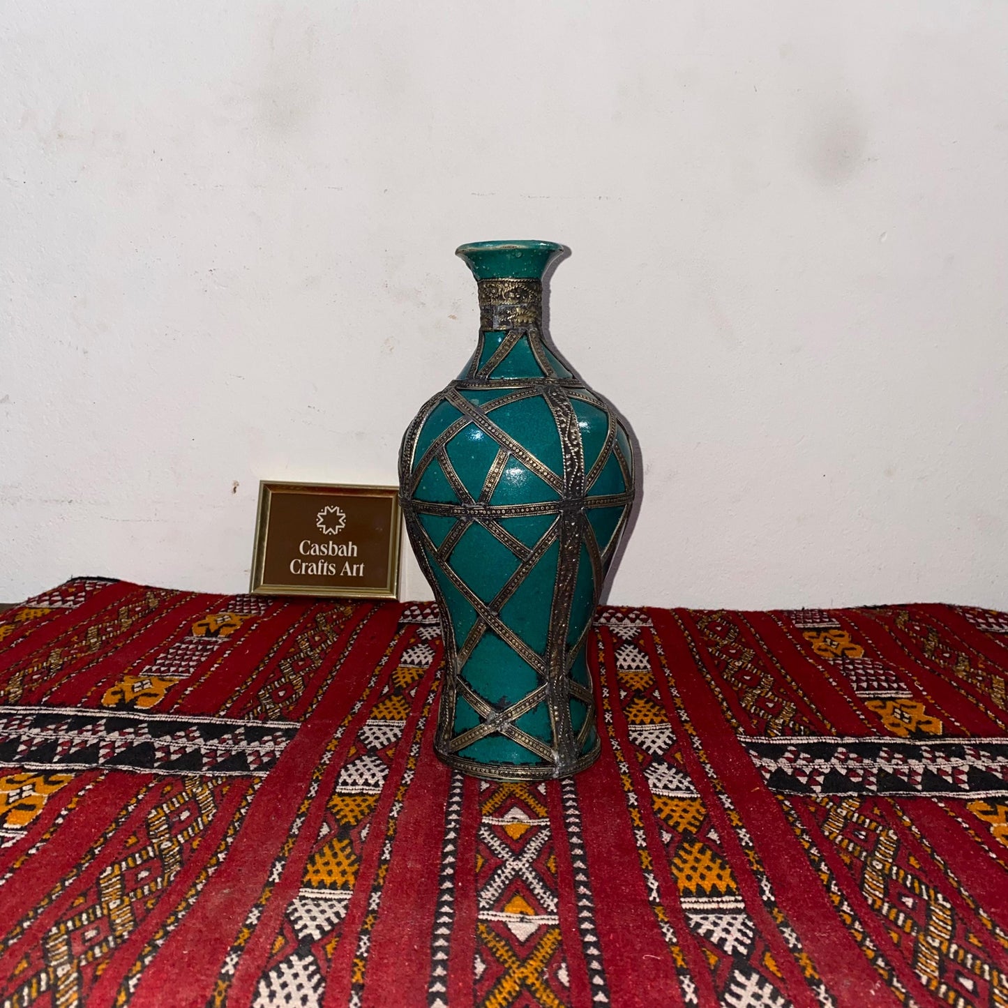 Vintage 1930 Berber Vase with Unique Fractures – Authentic Artisan Craftsmanship, Rustic Charm with Characterful Fractures