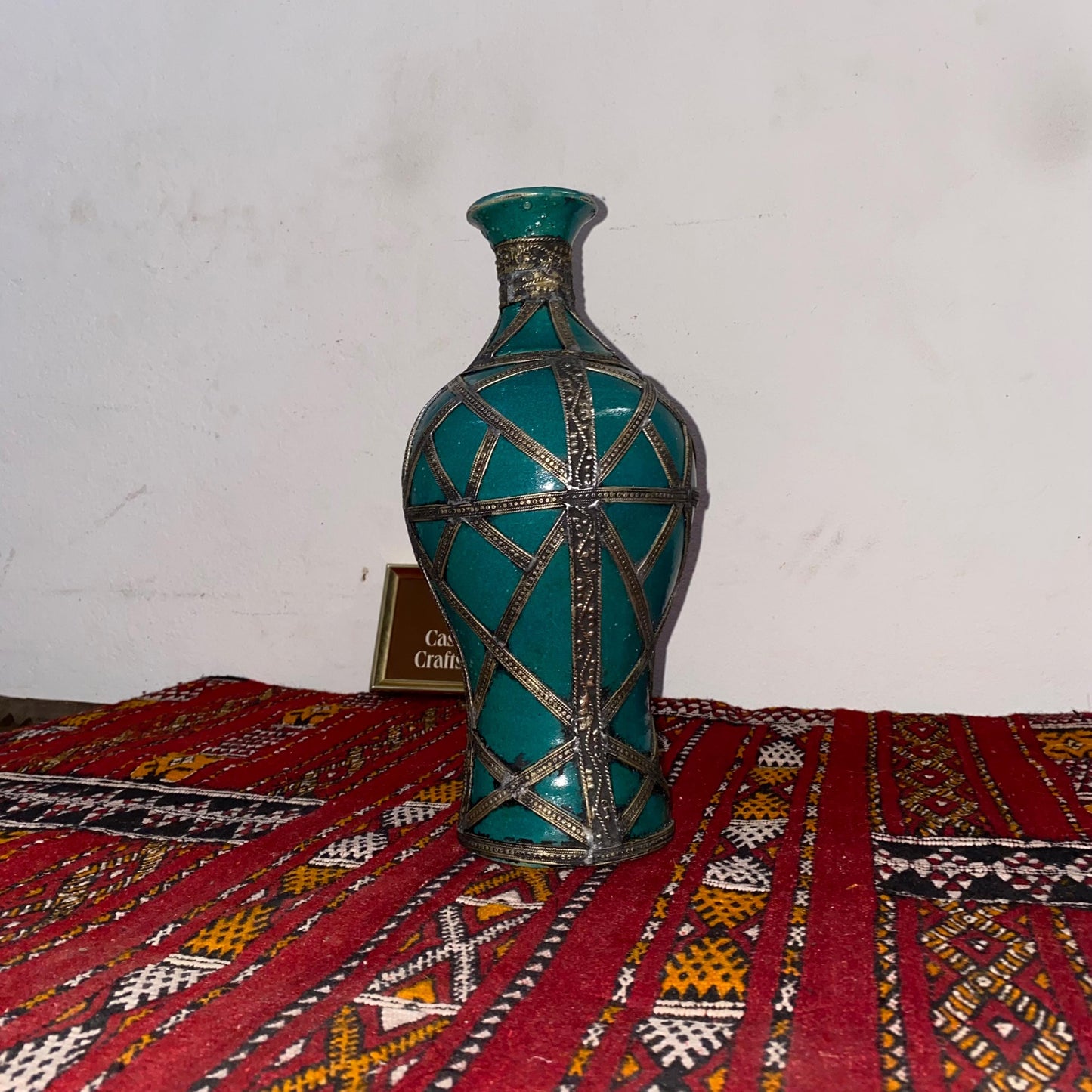 Vintage 1930 Berber Vase with Unique Fractures – Authentic Artisan Craftsmanship, Rustic Charm with Characterful Fractures